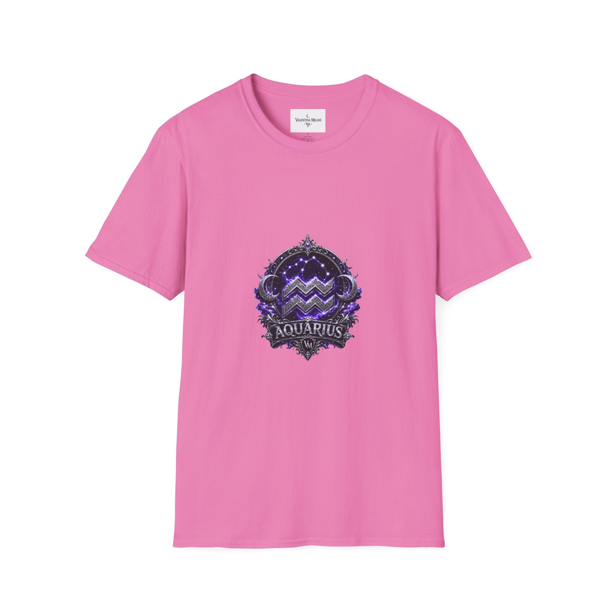 ✨ Aquarius Amethyst Tee — Zodiac Collection by Valentina Melani