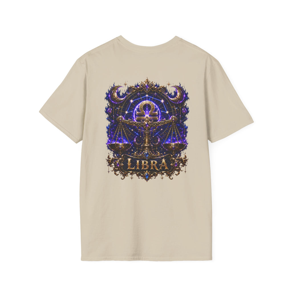 Libra Zodiac Crest T-Shirt | Astrology Sign Tee, Celestial Horoscope Design