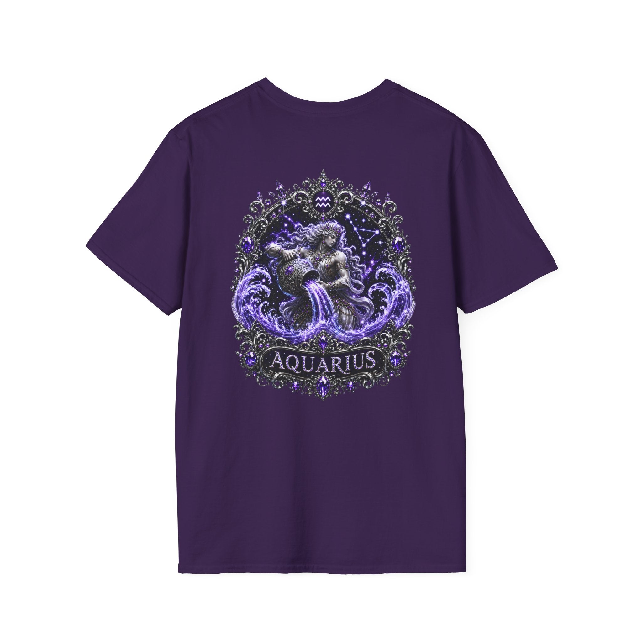 ✨ Aquarius Amethyst Tee — Zodiac Collection by Valentina Melani