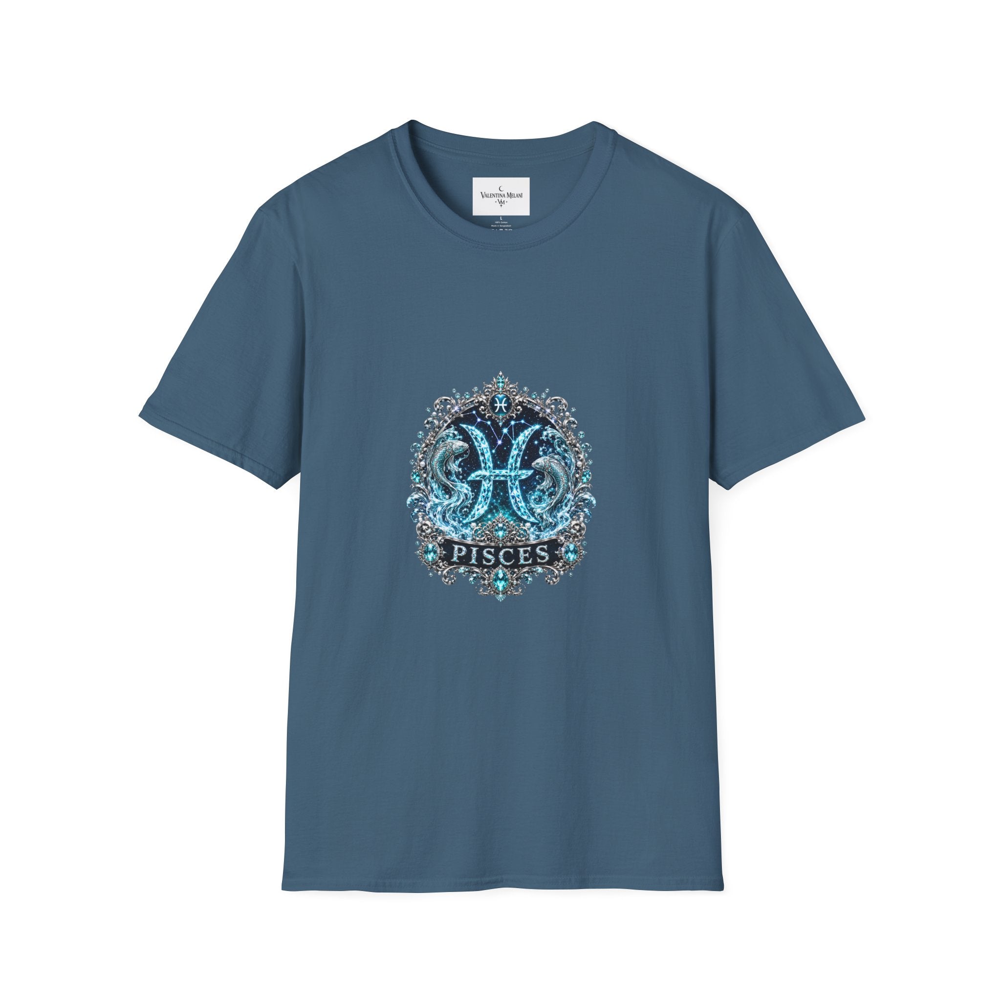 ✨ Pisces Aquamarine Tee — Zodiac Collection by Valentina Melani