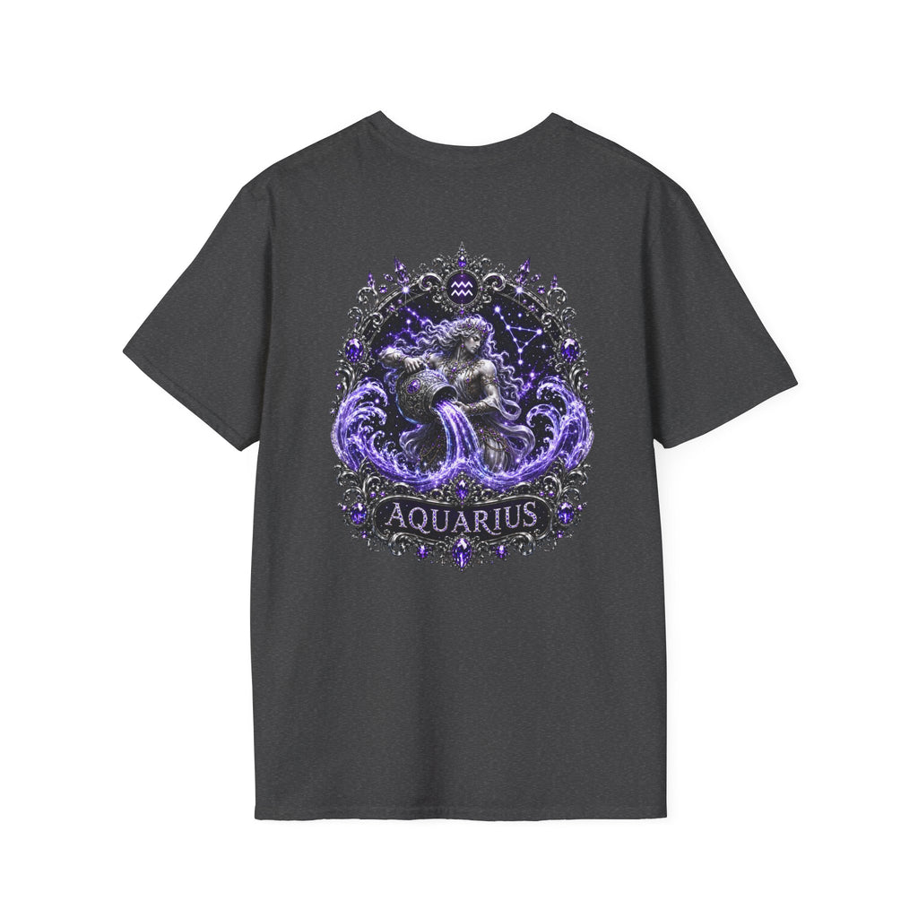 ✨ Aquarius Amethyst Tee — Zodiac Collection by Valentina Melani