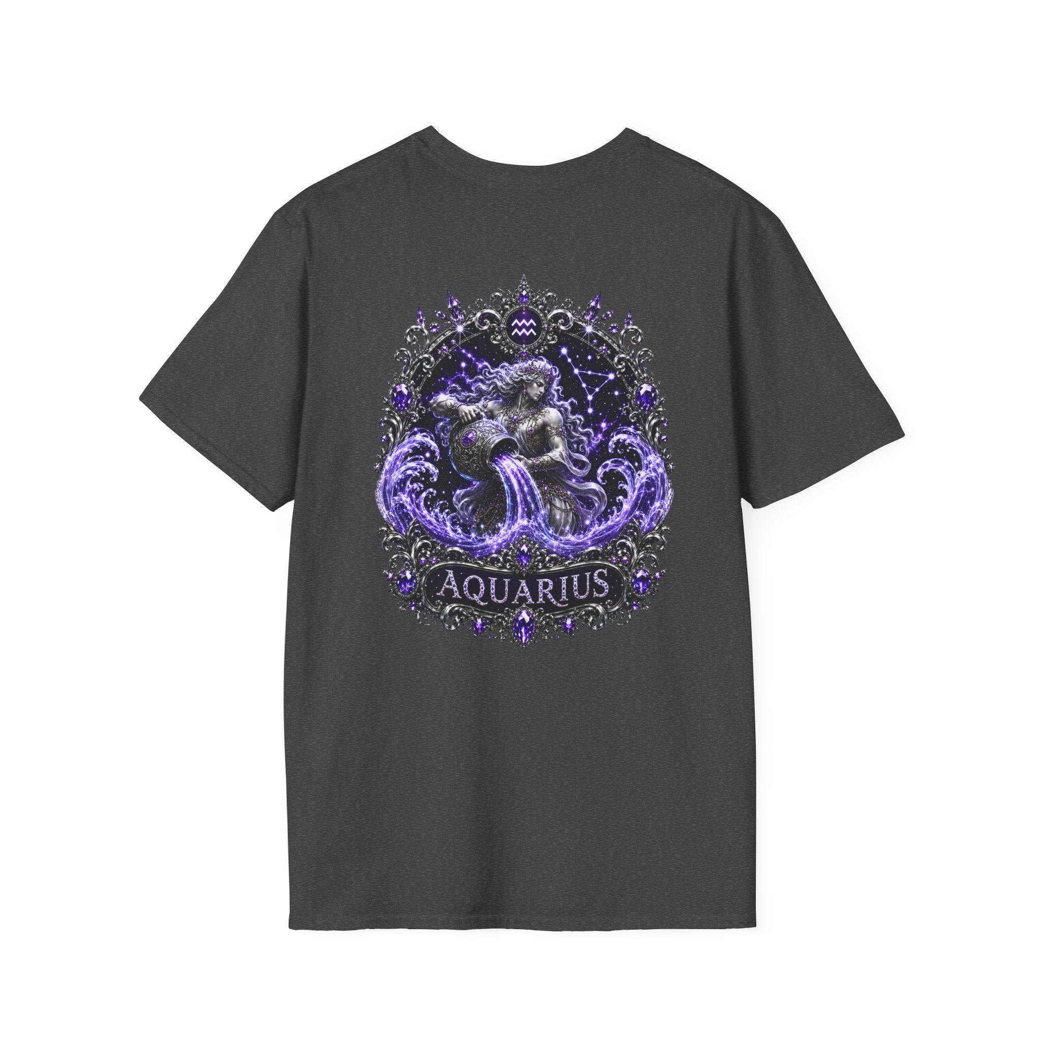 ✨ Aquarius Amethyst Tee — Zodiac Collection by Valentina Melani