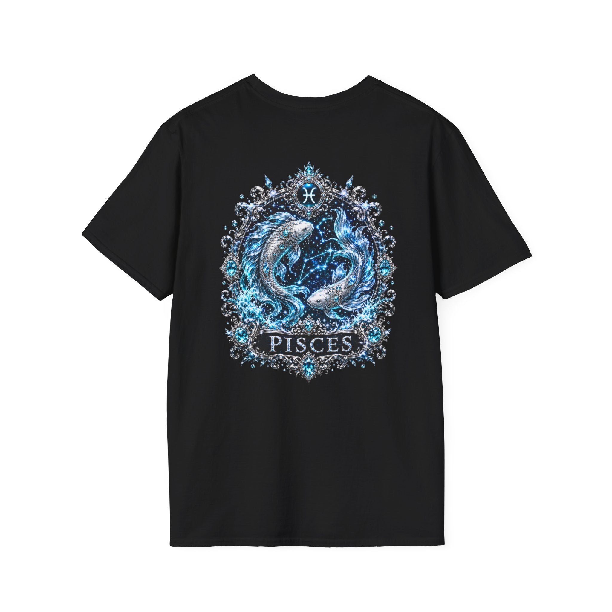 ✨ Pisces Aquamarine Tee — Zodiac Collection by Valentina Melani