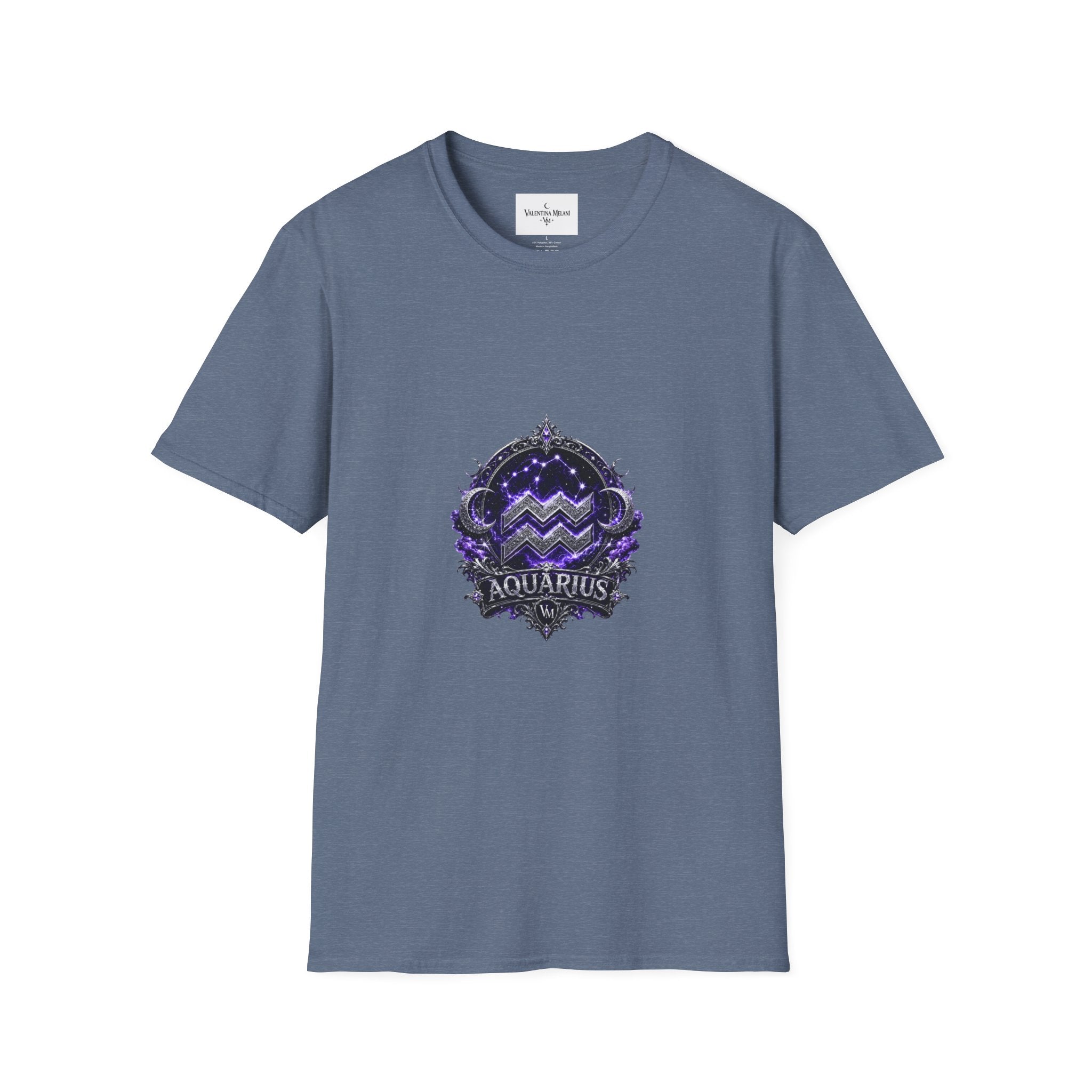 ✨ Aquarius Amethyst Tee — Zodiac Collection by Valentina Melani