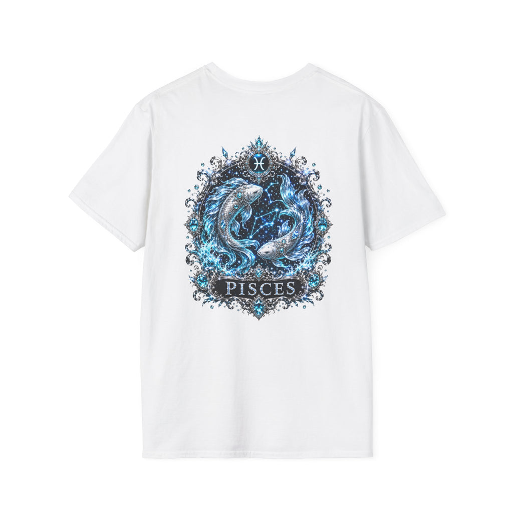 ✨ Pisces Aquamarine Tee — Zodiac Collection by Valentina Melani