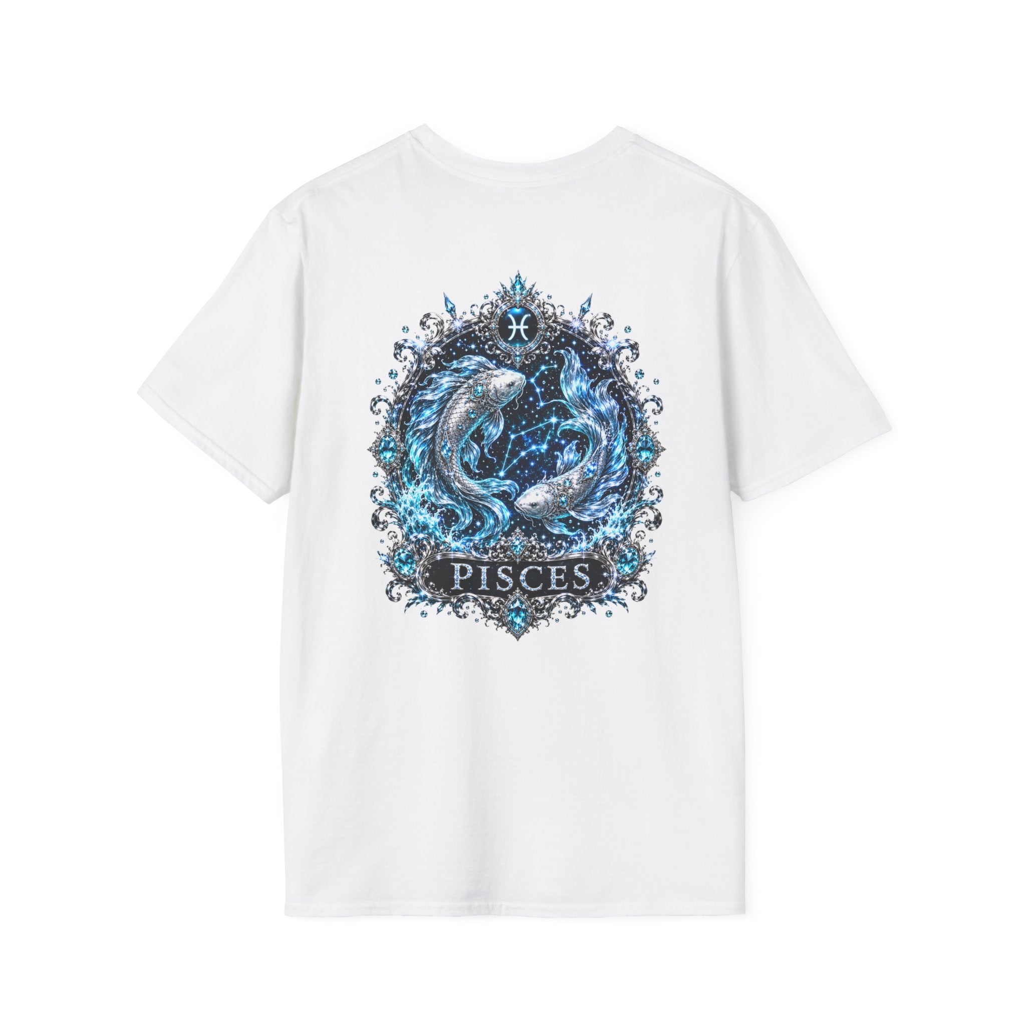 ✨ Pisces Aquamarine Tee — Zodiac Collection by Valentina Melani