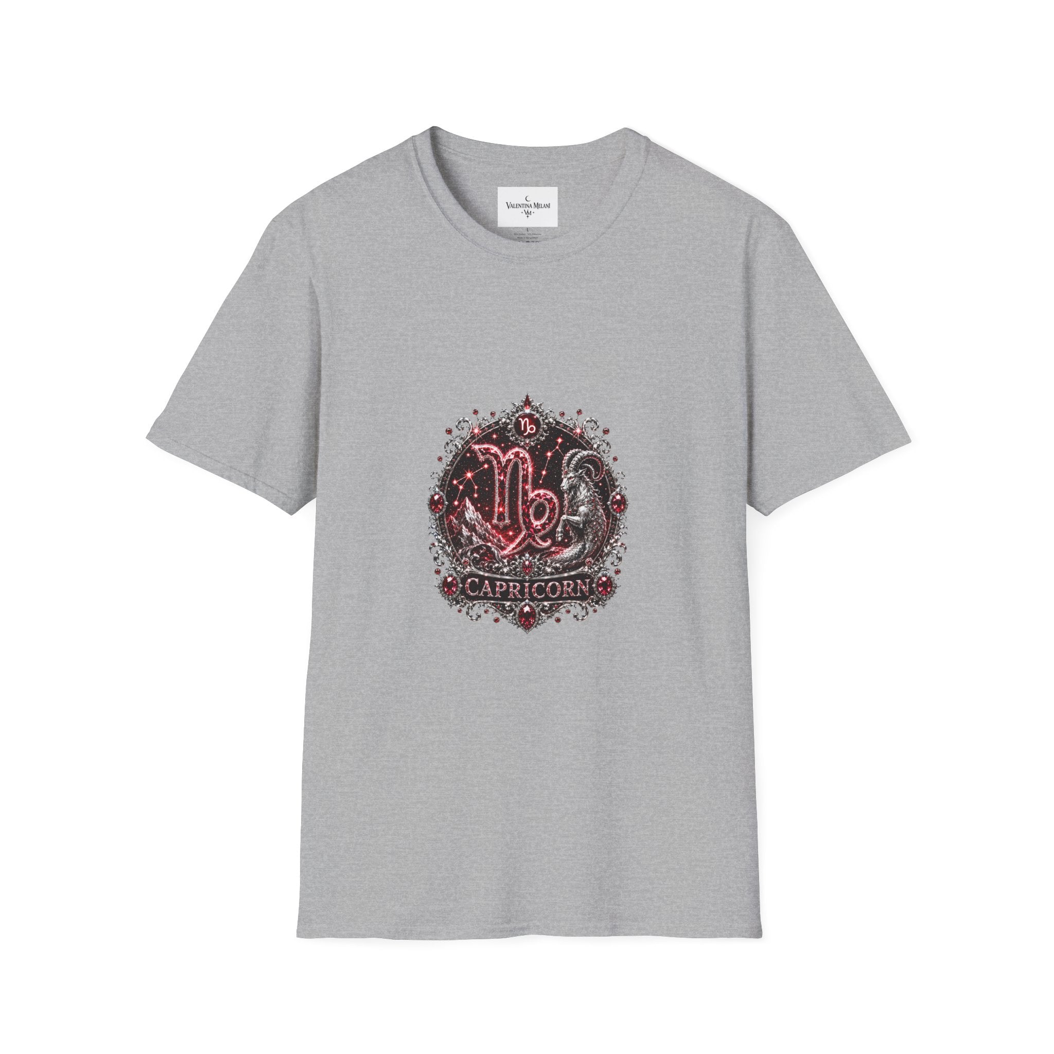 ✨ Capricorn Garnet Tee — Zodiac Collection by Valentina Melani