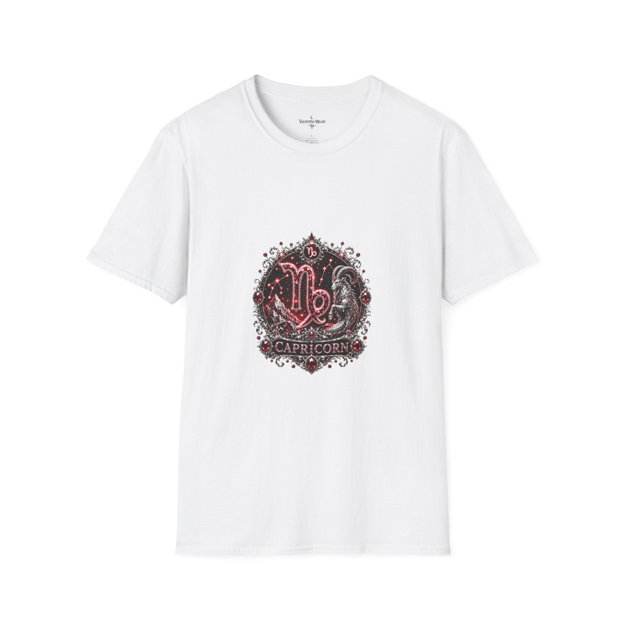 ✨ Capricorn Garnet Tee — Zodiac Collection by Valentina Melani