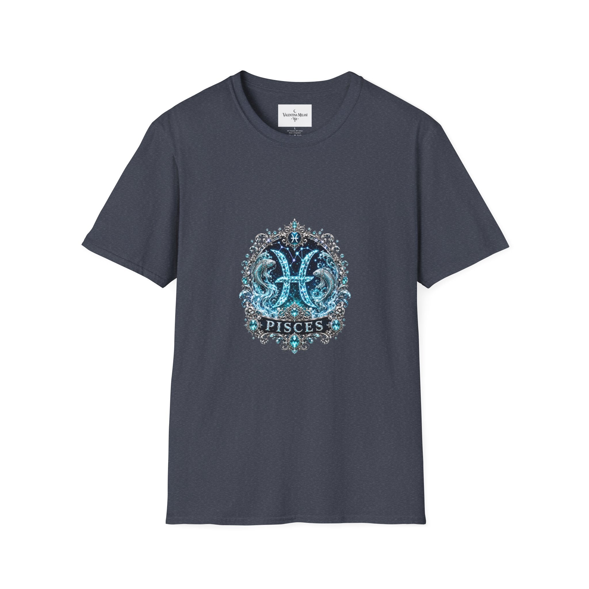 ✨ Pisces Aquamarine Tee — Zodiac Collection by Valentina Melani