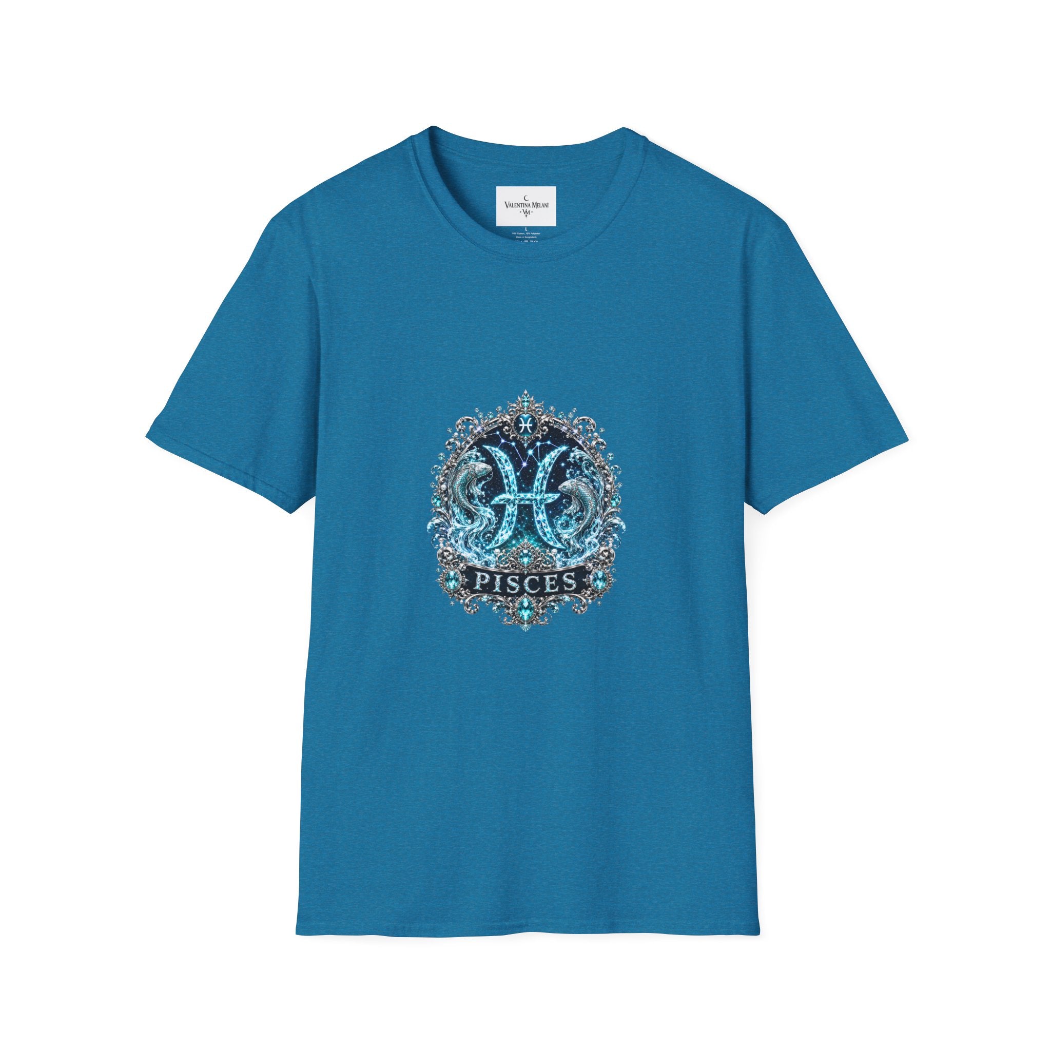 ✨ Pisces Aquamarine Tee — Zodiac Collection by Valentina Melani