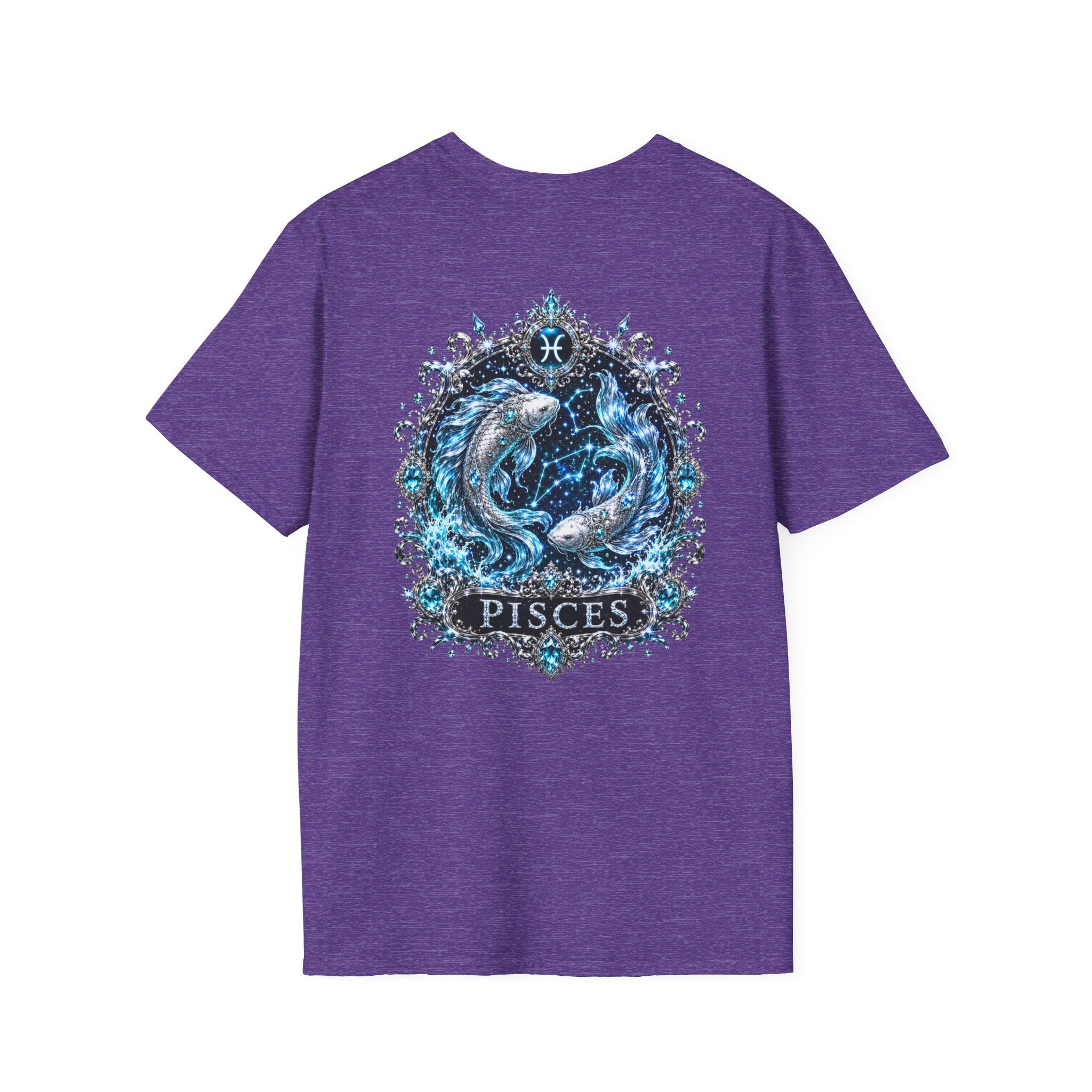 ✨ Pisces Aquamarine Tee — Zodiac Collection by Valentina Melani