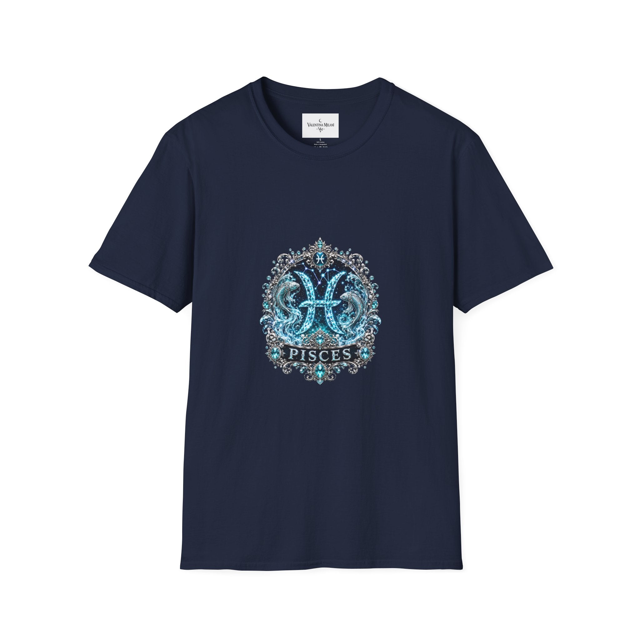 ✨ Pisces Aquamarine Tee — Zodiac Collection by Valentina Melani