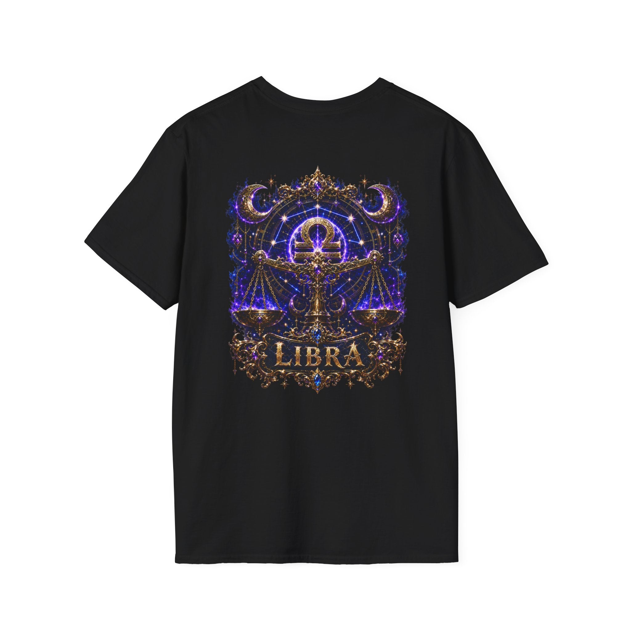 Libra Zodiac Crest T-Shirt | Astrology Sign Tee, Celestial Horoscope Design