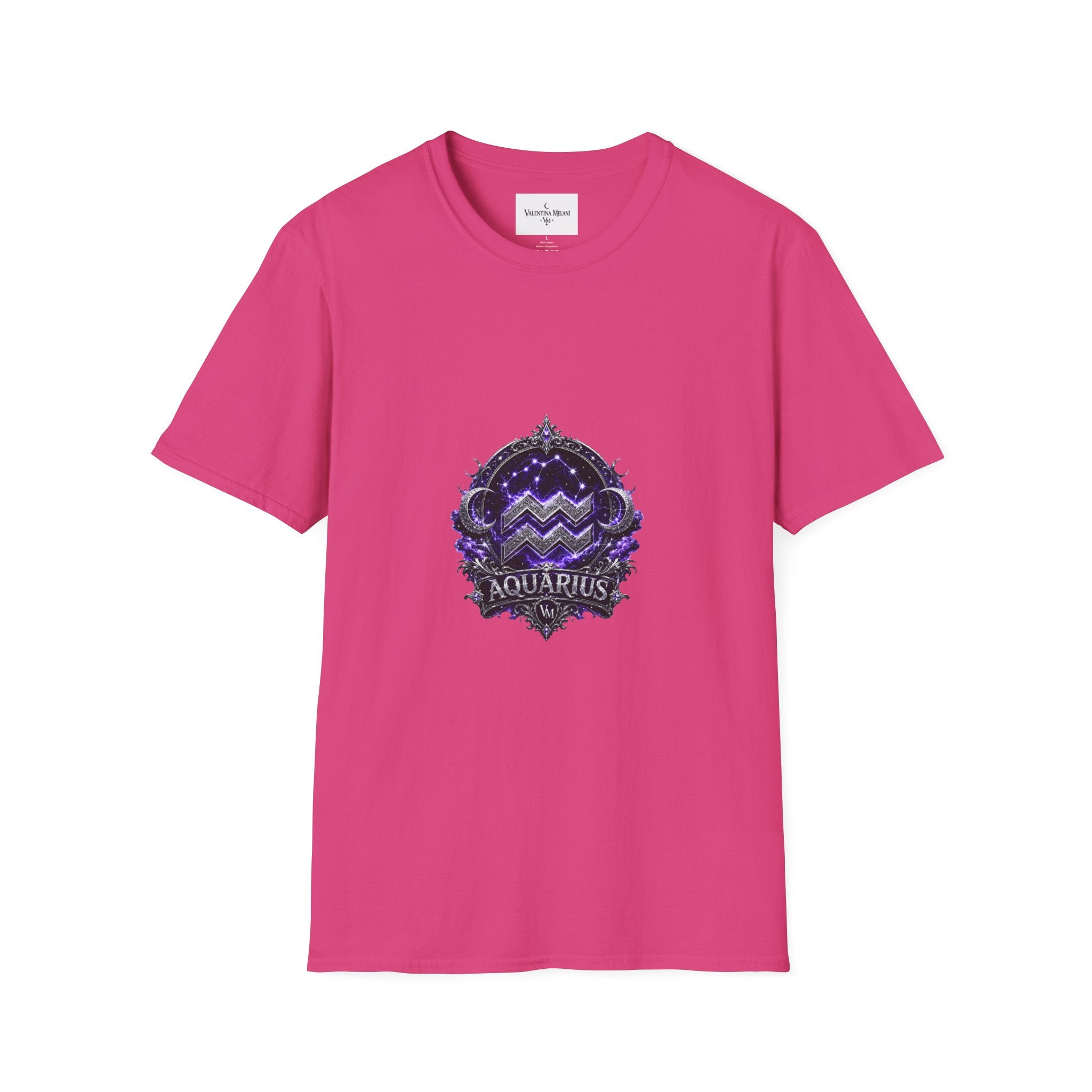 ✨ Aquarius Amethyst Tee — Zodiac Collection by Valentina Melani