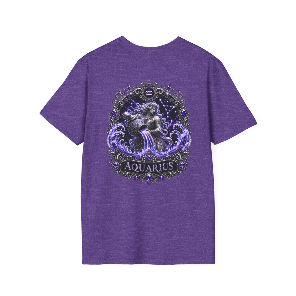 ✨ Aquarius Amethyst Tee — Zodiac Collection by Valentina Melani