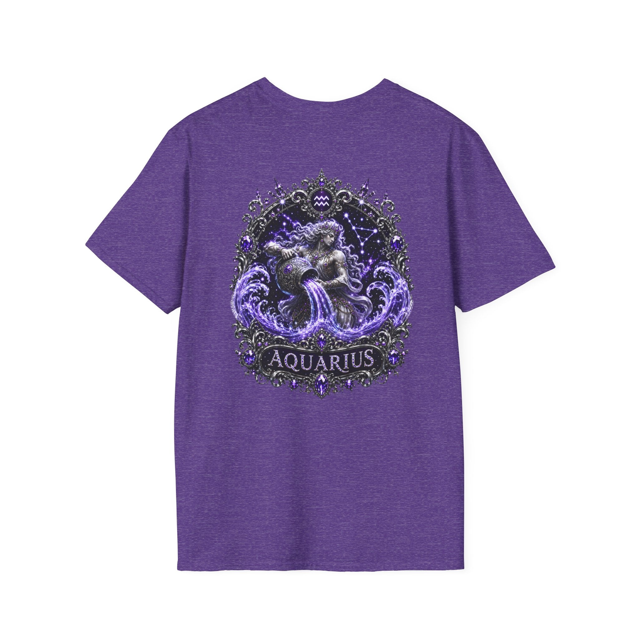 ✨ Aquarius Amethyst Tee — Zodiac Collection by Valentina Melani