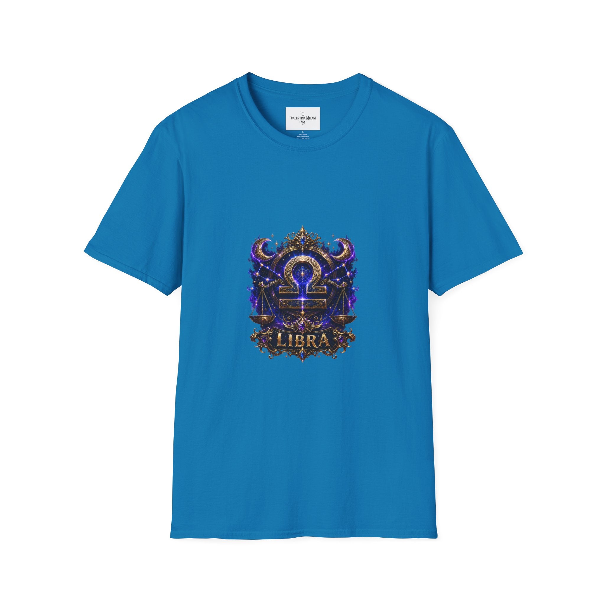Libra Zodiac Crest T-Shirt | Astrology Sign Tee, Celestial Horoscope Design