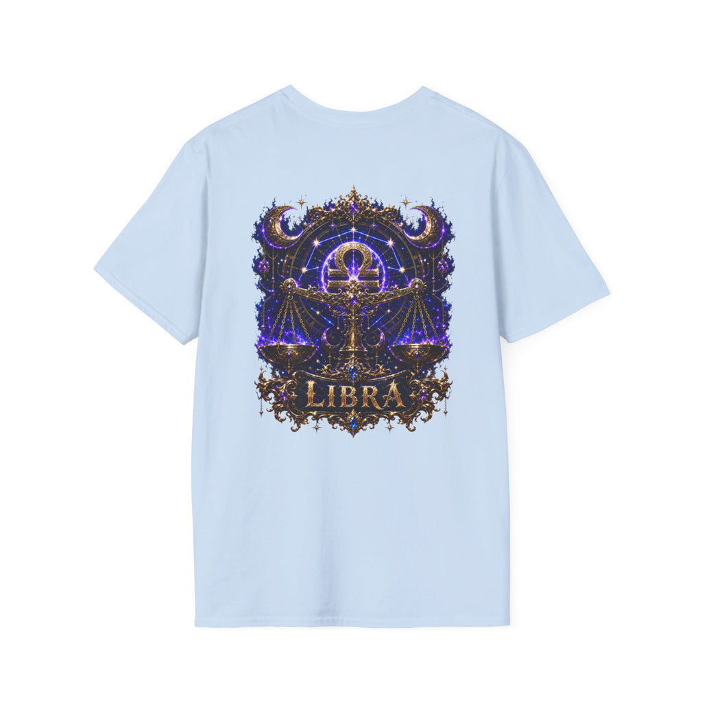 Libra Zodiac Crest T-Shirt | Astrology Sign Tee, Celestial Horoscope Design