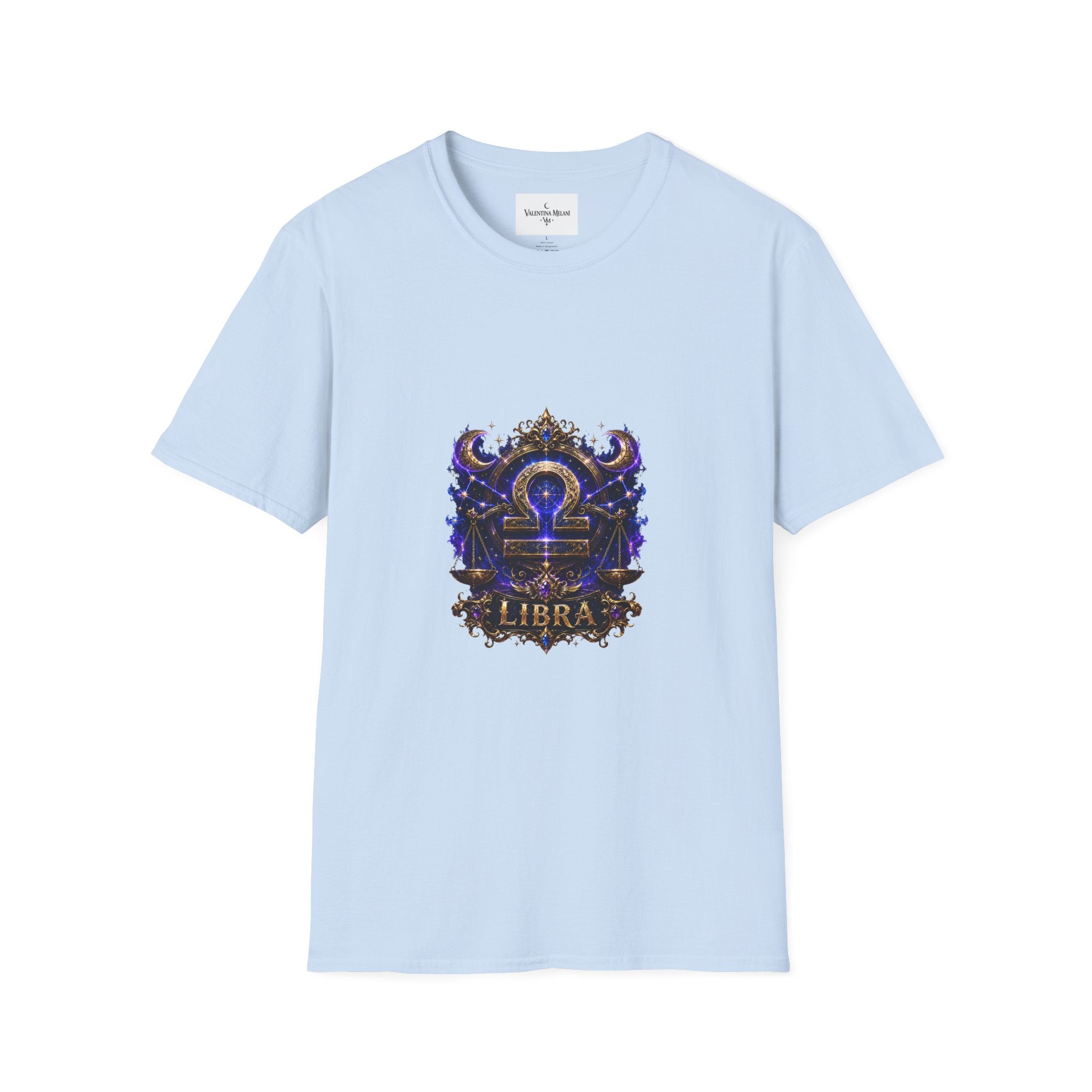 Libra Zodiac Crest T-Shirt | Astrology Sign Tee, Celestial Horoscope Design