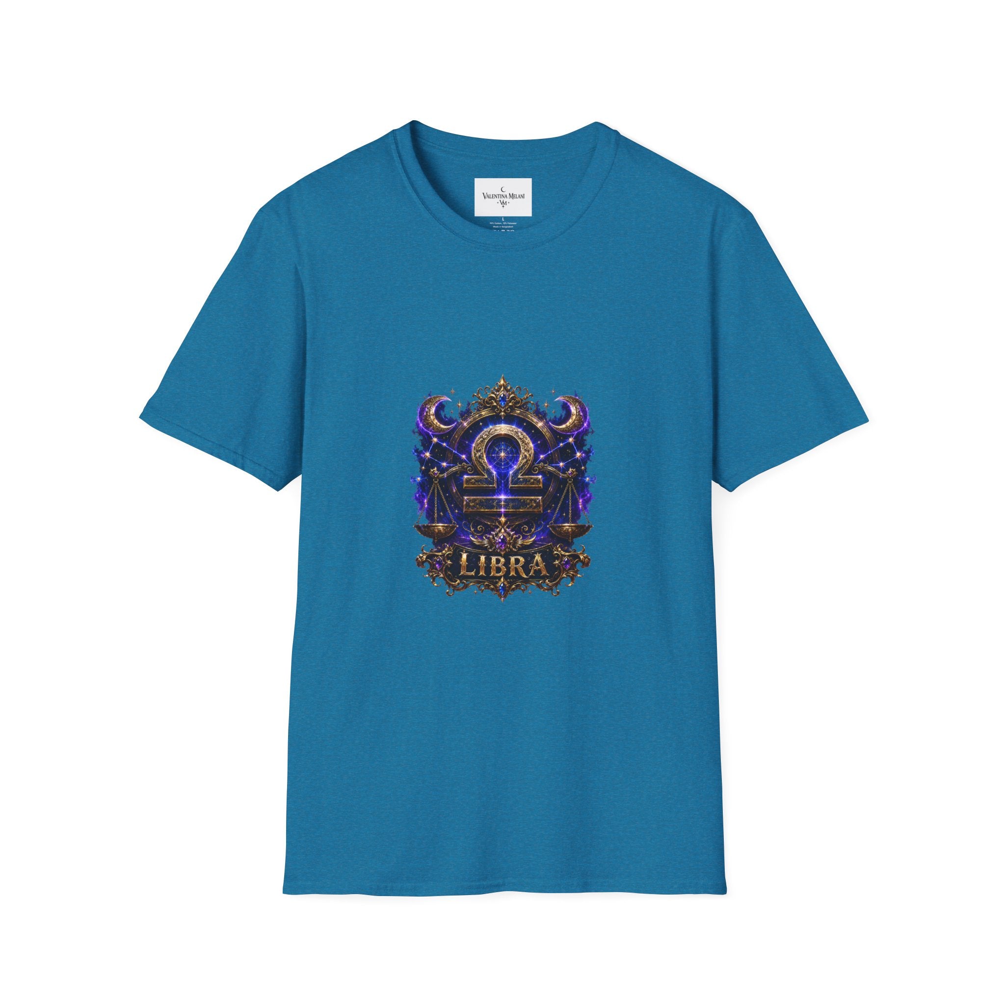 Libra Zodiac Crest T-Shirt | Astrology Sign Tee, Celestial Horoscope Design
