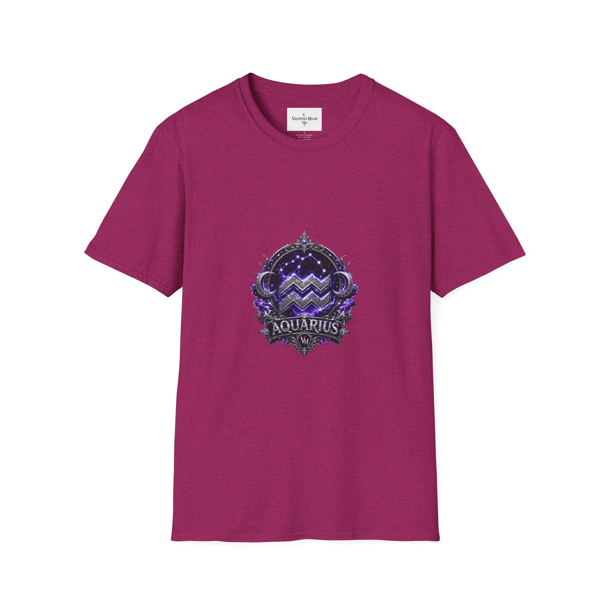 ✨ Aquarius Amethyst Tee — Zodiac Collection by Valentina Melani