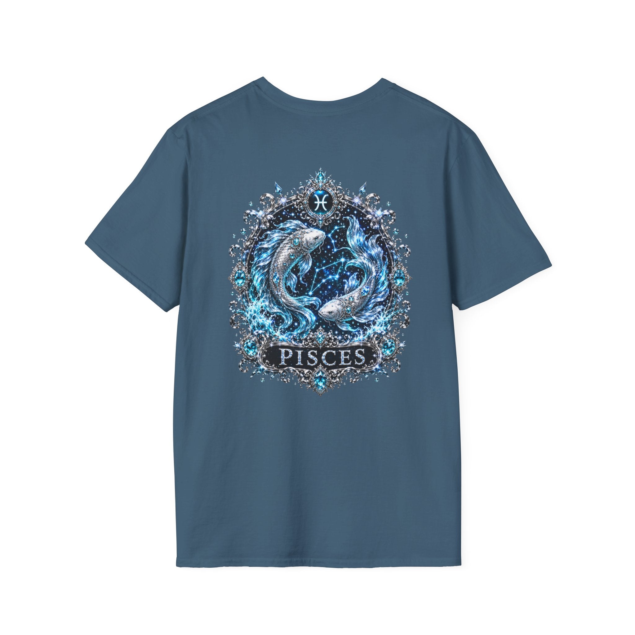 ✨ Pisces Aquamarine Tee — Zodiac Collection by Valentina Melani