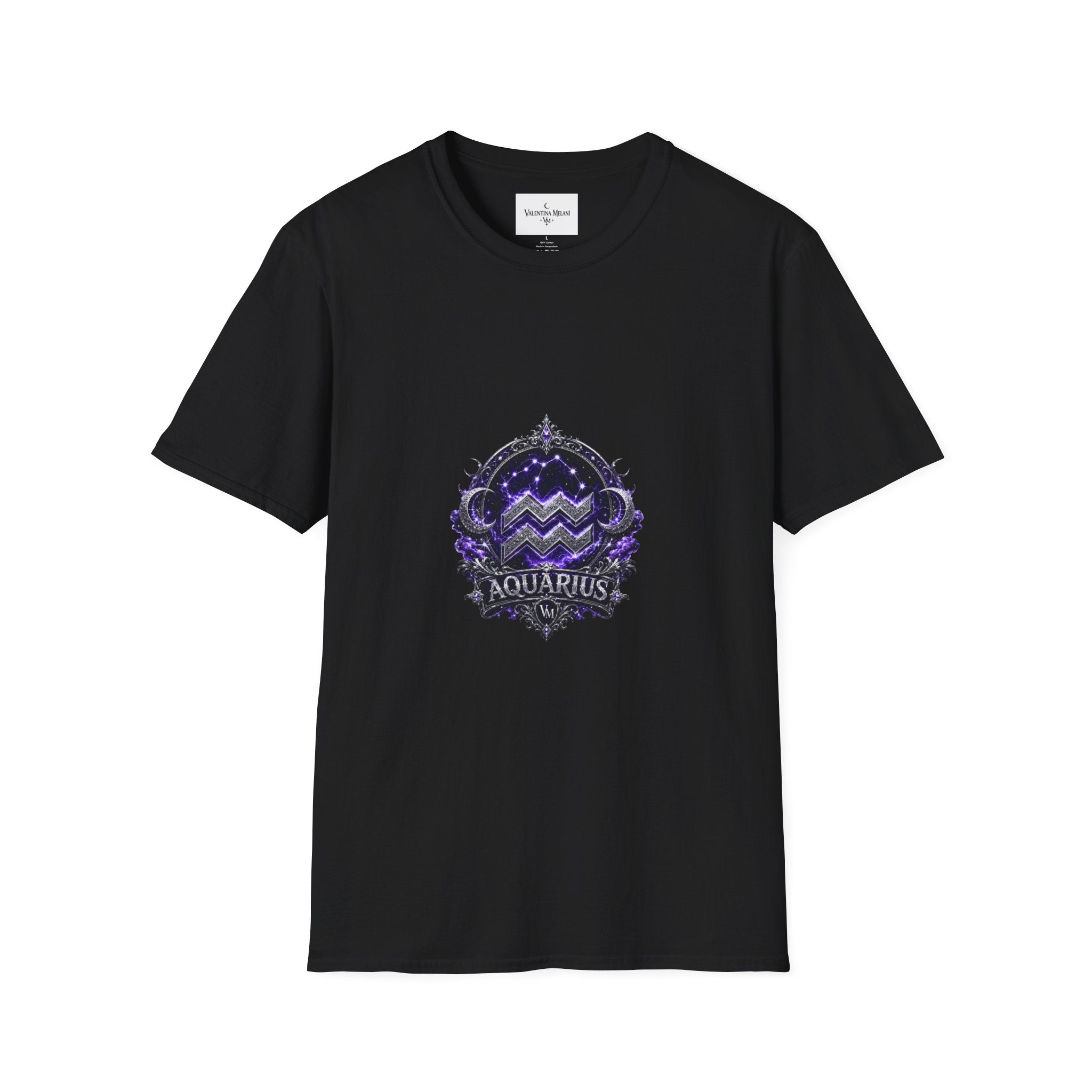 ✨ Aquarius Amethyst Tee — Zodiac Collection by Valentina Melani