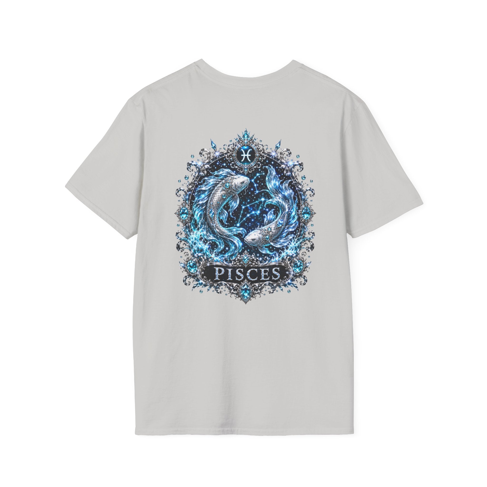 ✨ Pisces Aquamarine Tee — Zodiac Collection by Valentina Melani