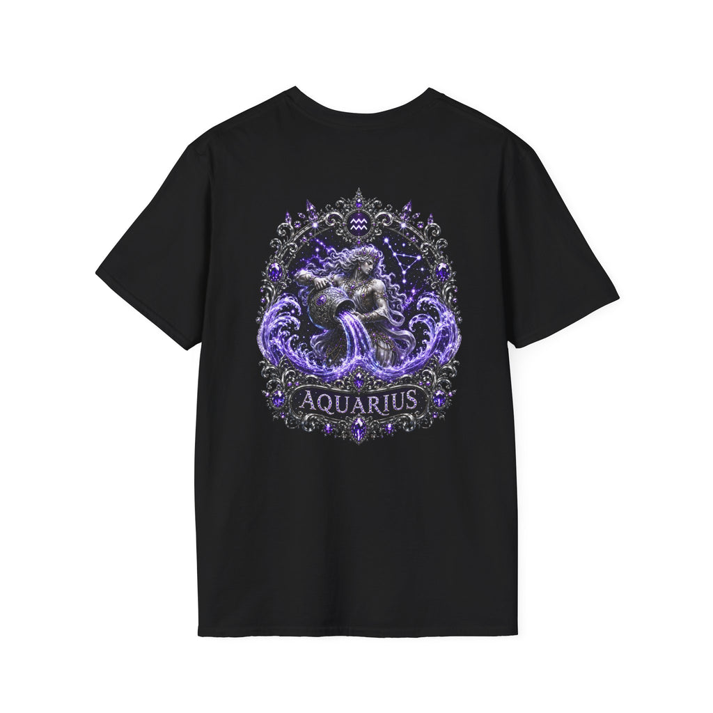 ✨ Aquarius Amethyst Tee — Zodiac Collection by Valentina Melani