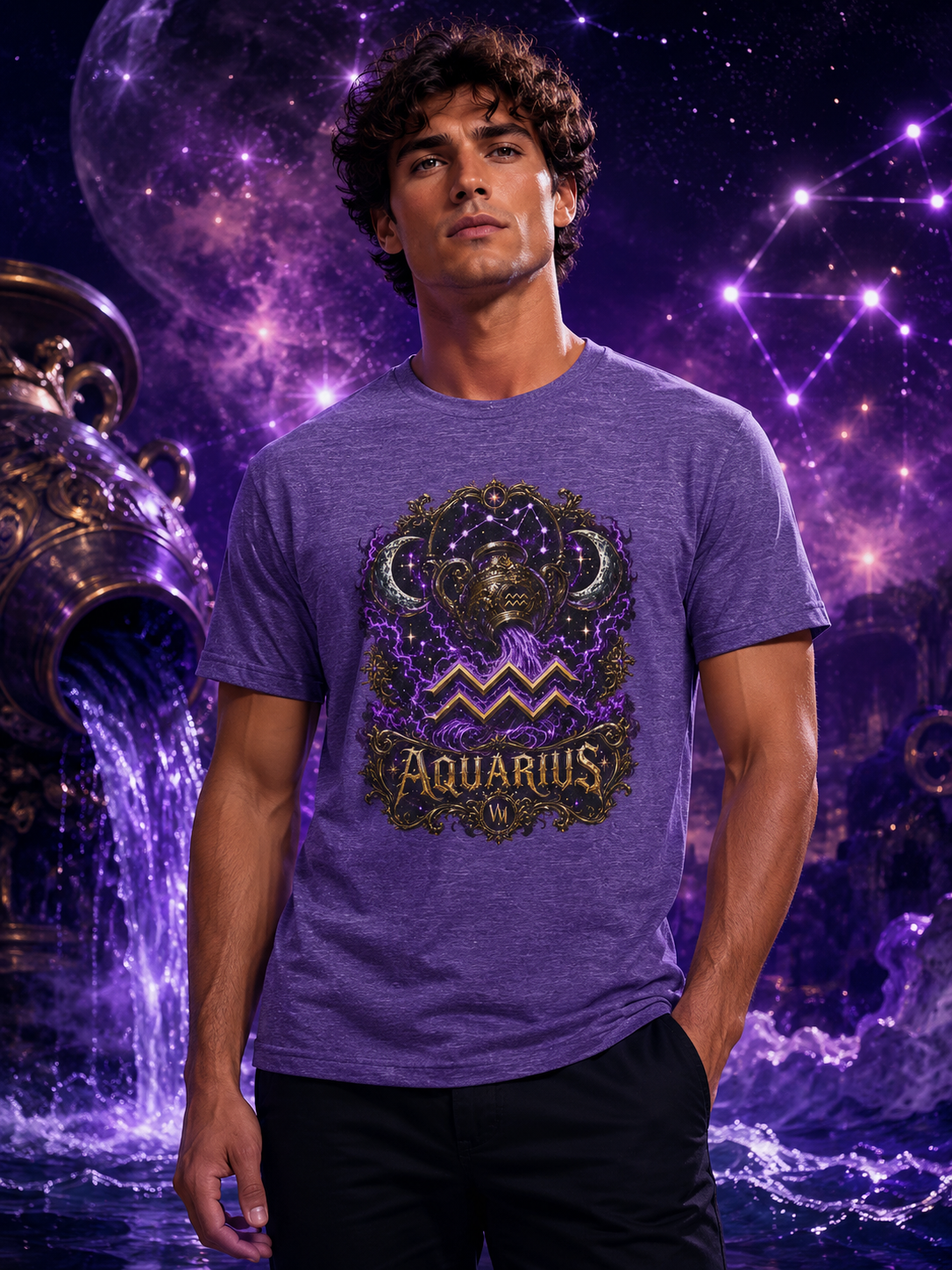 Aquarius Zodiac Collection Tee | Valentina Melani