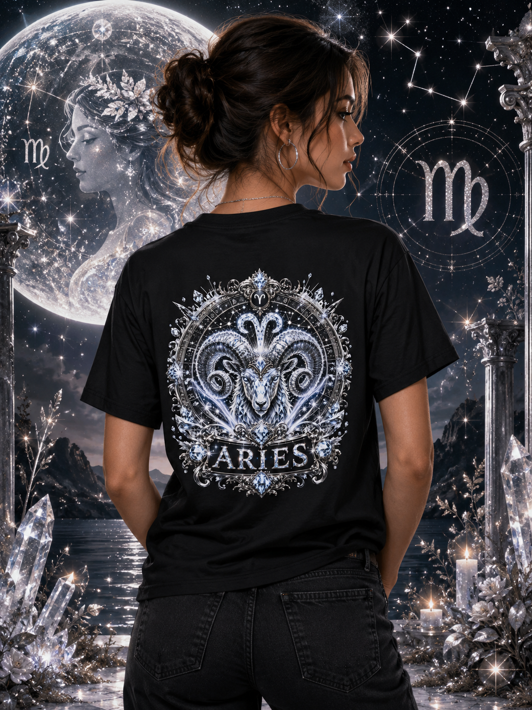 Aries Zodiac Collection Diamond Tee | Valentina Melani