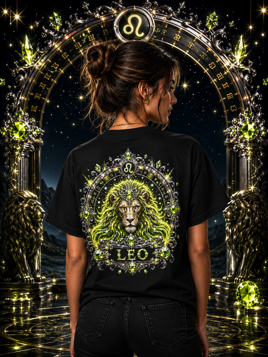 Leo Peridot Zodiac Collection Tee | Valentina Melani