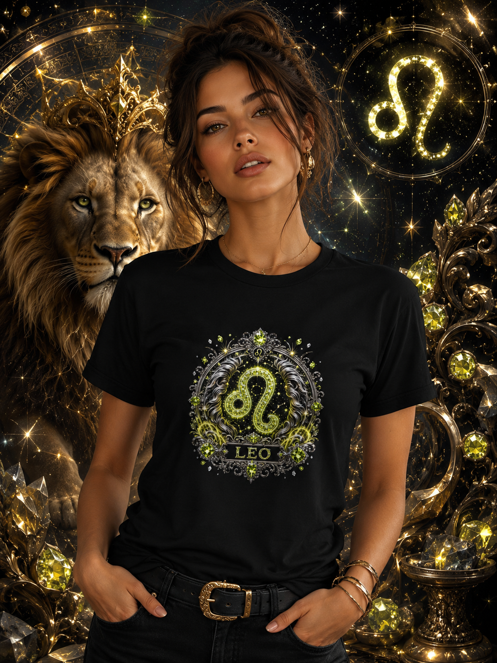 Leo Peridot Zodiac Collection Tee | Valentina Melani