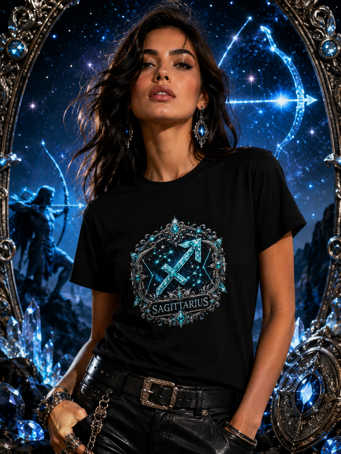 Sagittarius Turquoise Zodiac Collection Tee | Valentina Melani