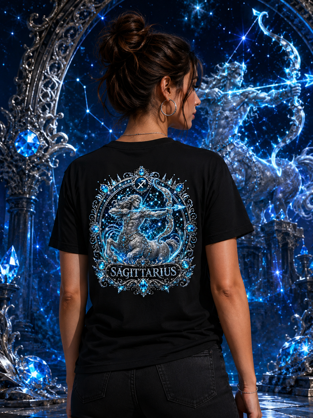Sagittarius Turquoise Zodiac Collection Tee | Valentina Melani