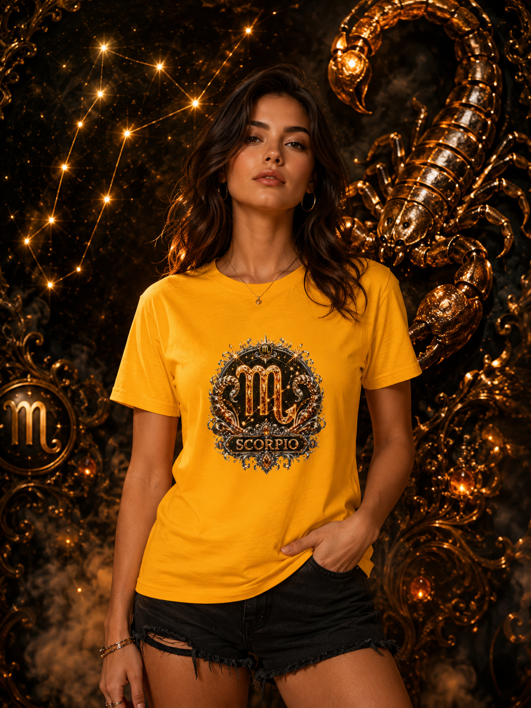 ✨ Scorpio Topaz Tee — Zodiac Collection by Valentina Melani