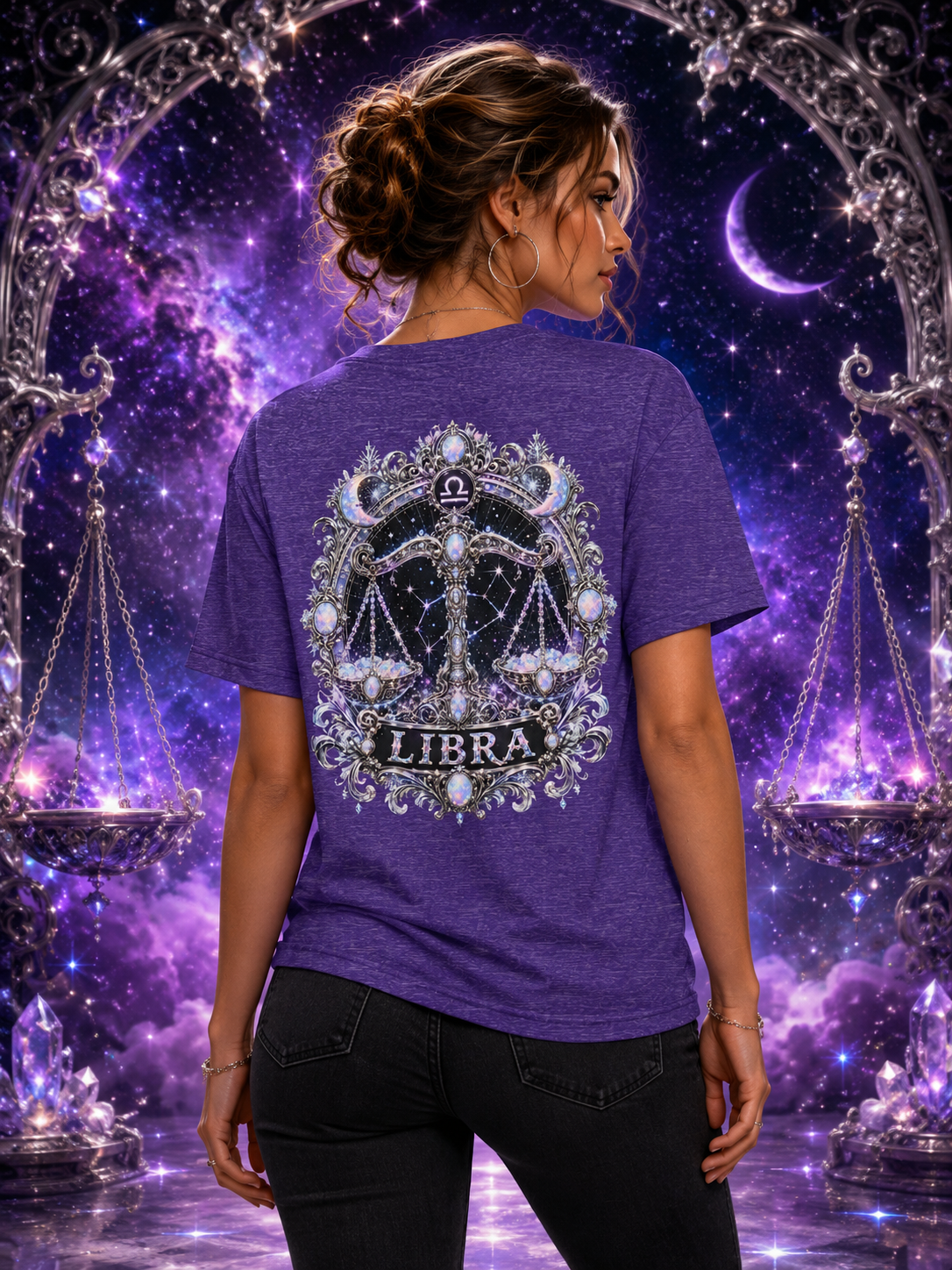 ✨ Libra Opal Tee — Zodiac Collection by Valentina Melani