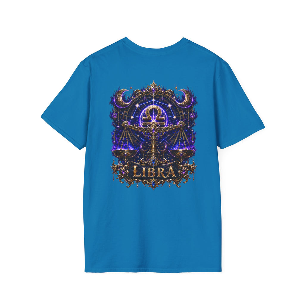 Libra Zodiac Crest T-Shirt | Astrology Sign Tee, Celestial Horoscope Design