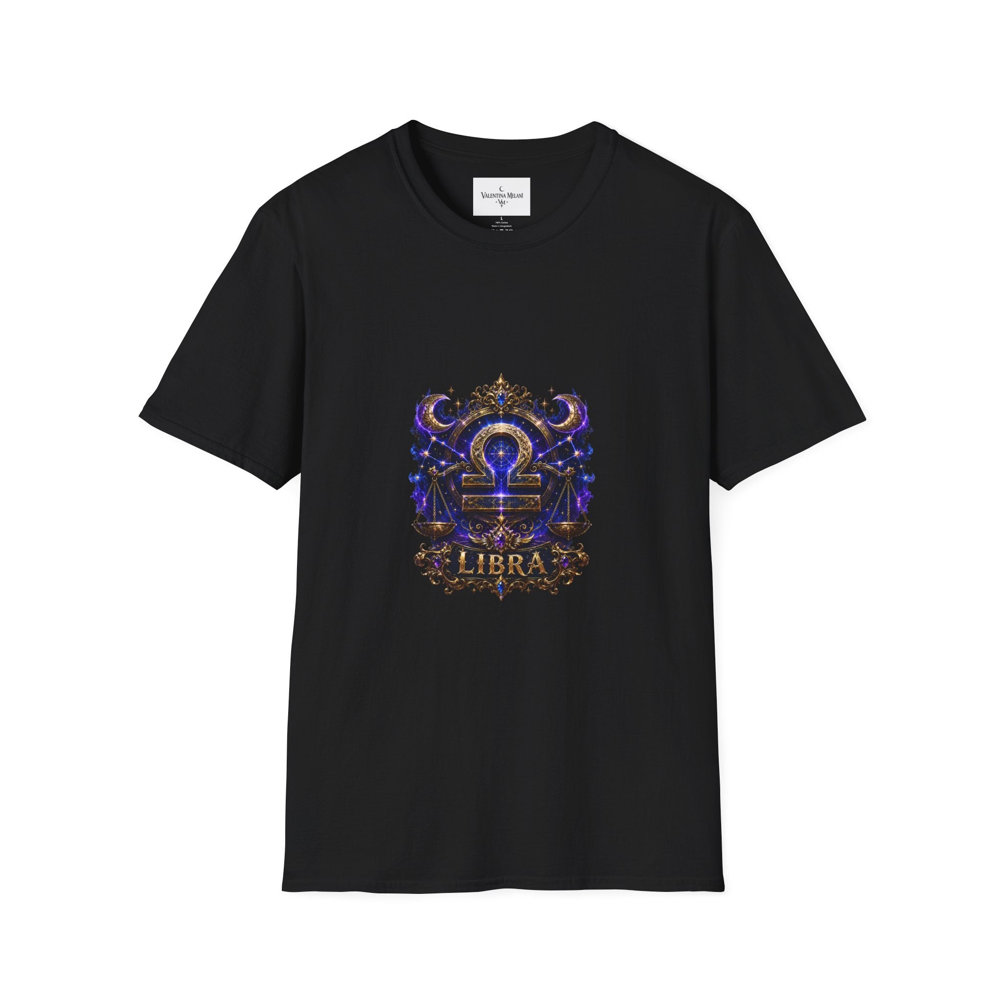 Libra Zodiac Crest T-Shirt | Astrology Sign Tee, Celestial Horoscope Design