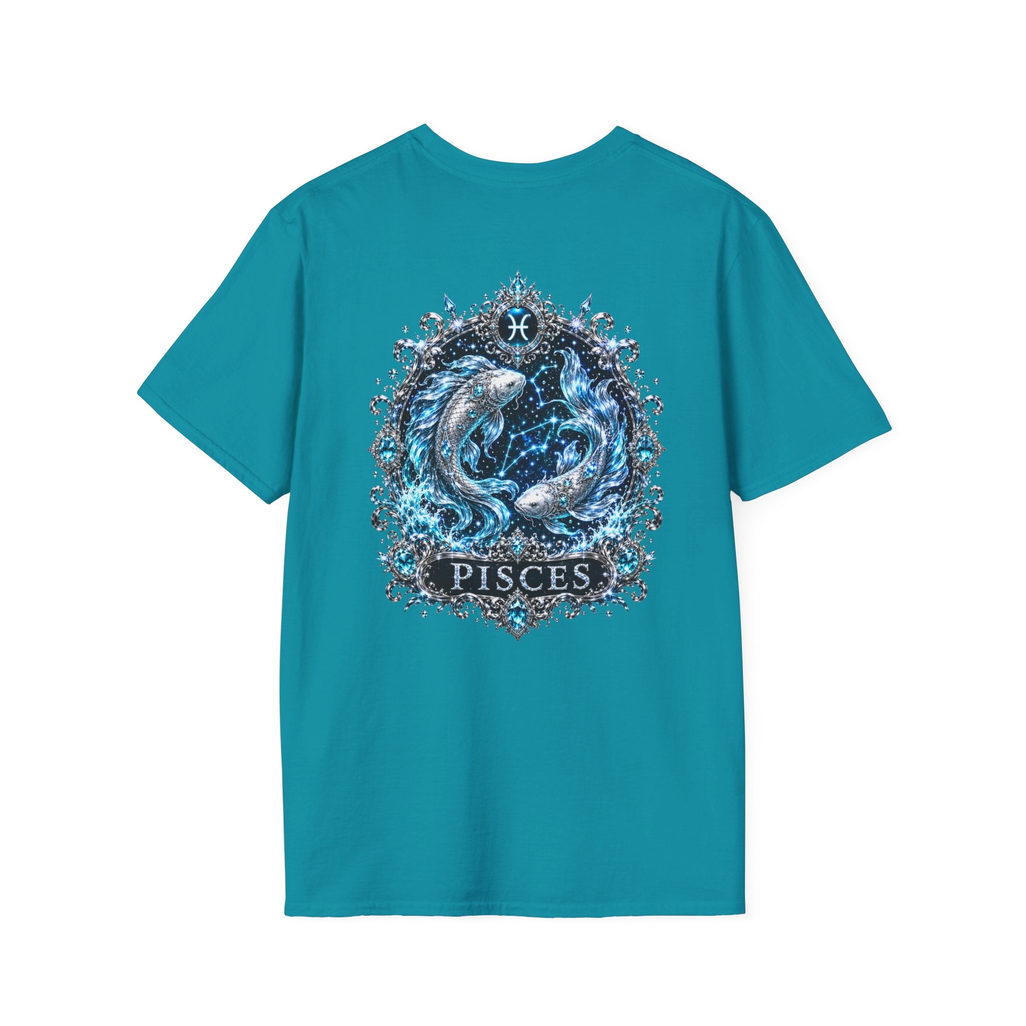 ✨ Pisces Aquamarine Tee — Zodiac Collection by Valentina Melani