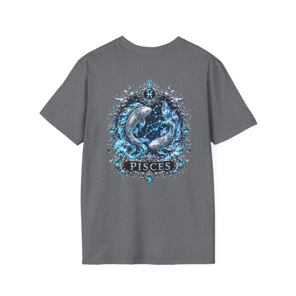 ✨ Pisces Aquamarine Tee — Zodiac Collection by Valentina Melani