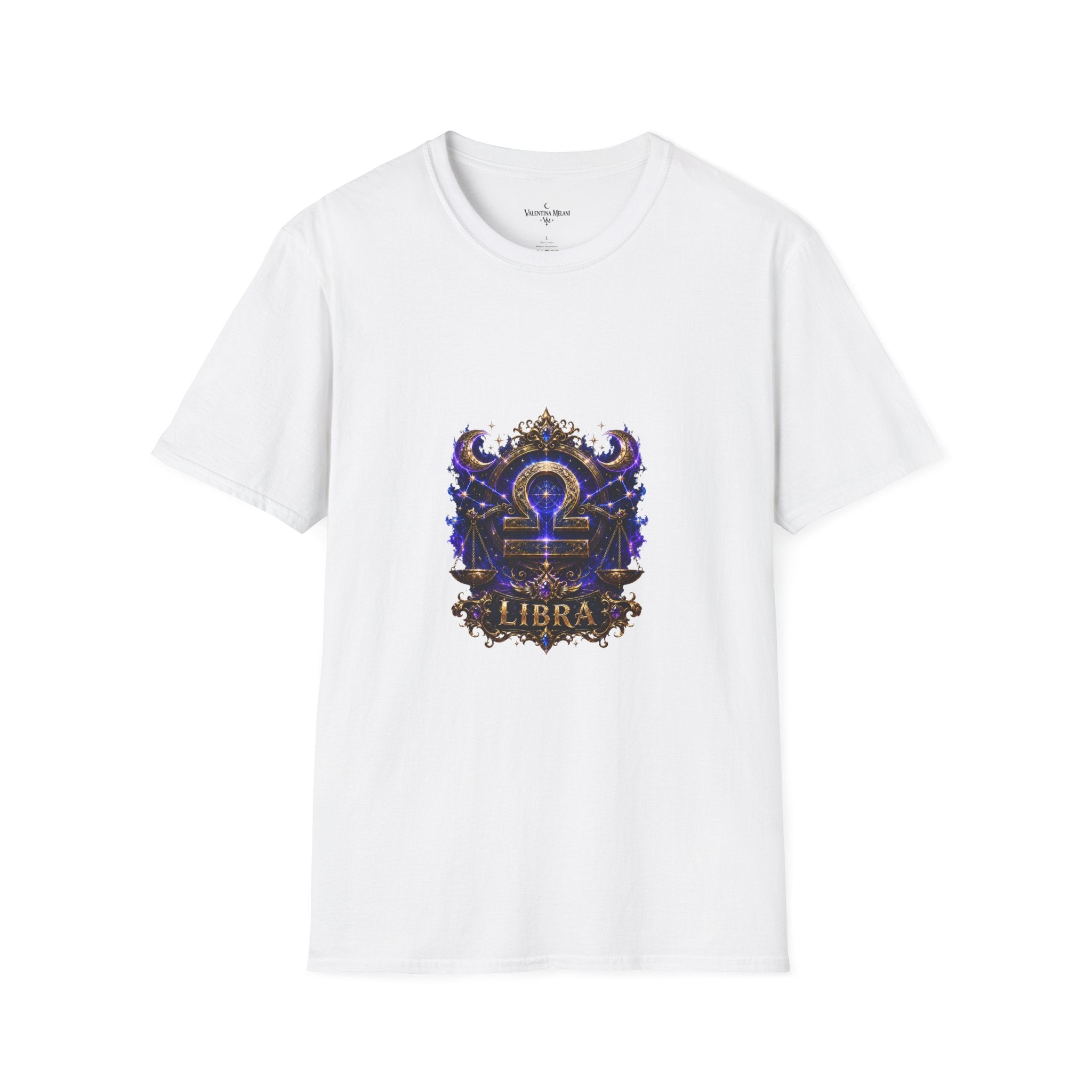 Libra Zodiac Crest T-Shirt | Astrology Sign Tee, Celestial Horoscope Design