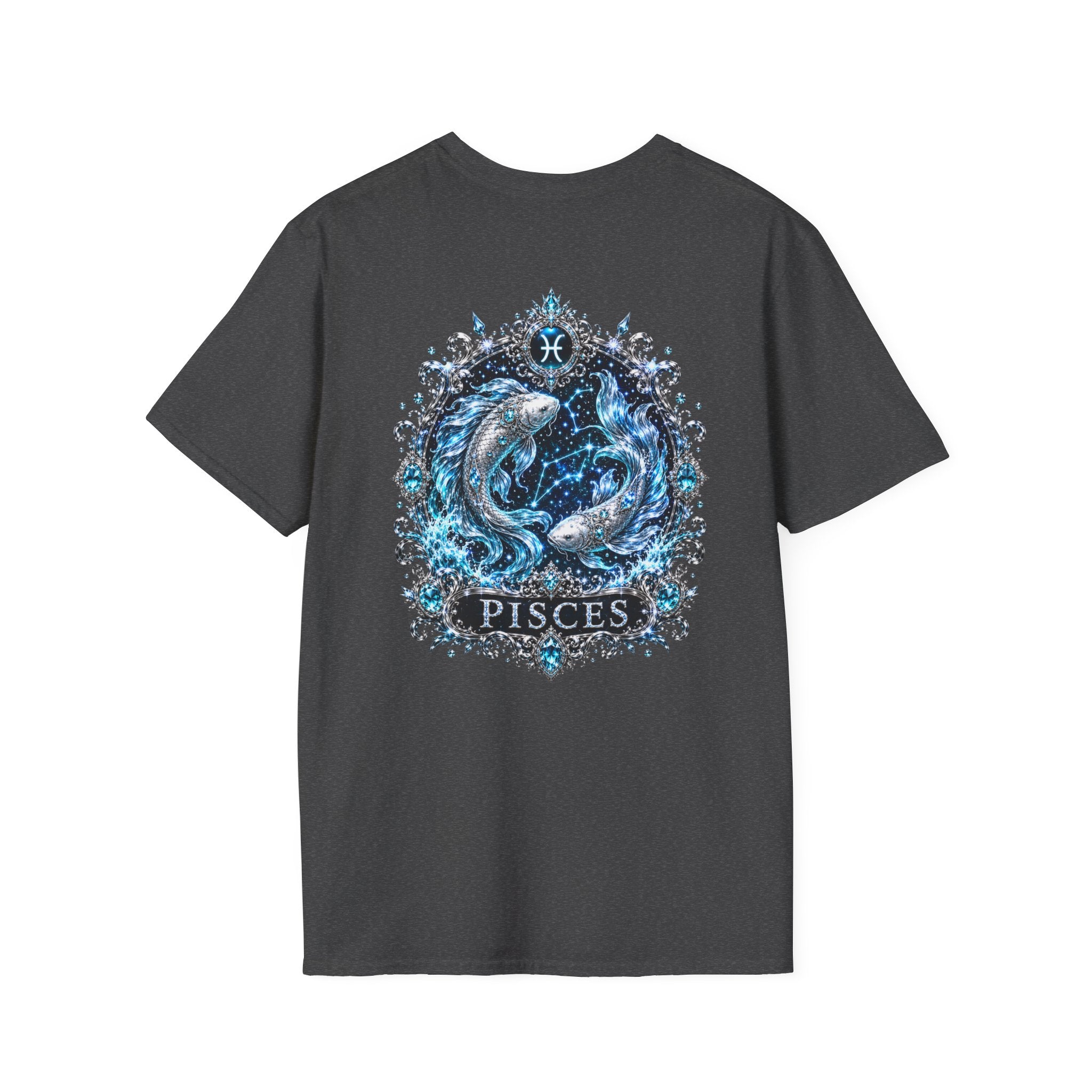 ✨ Pisces Aquamarine Tee — Zodiac Collection by Valentina Melani