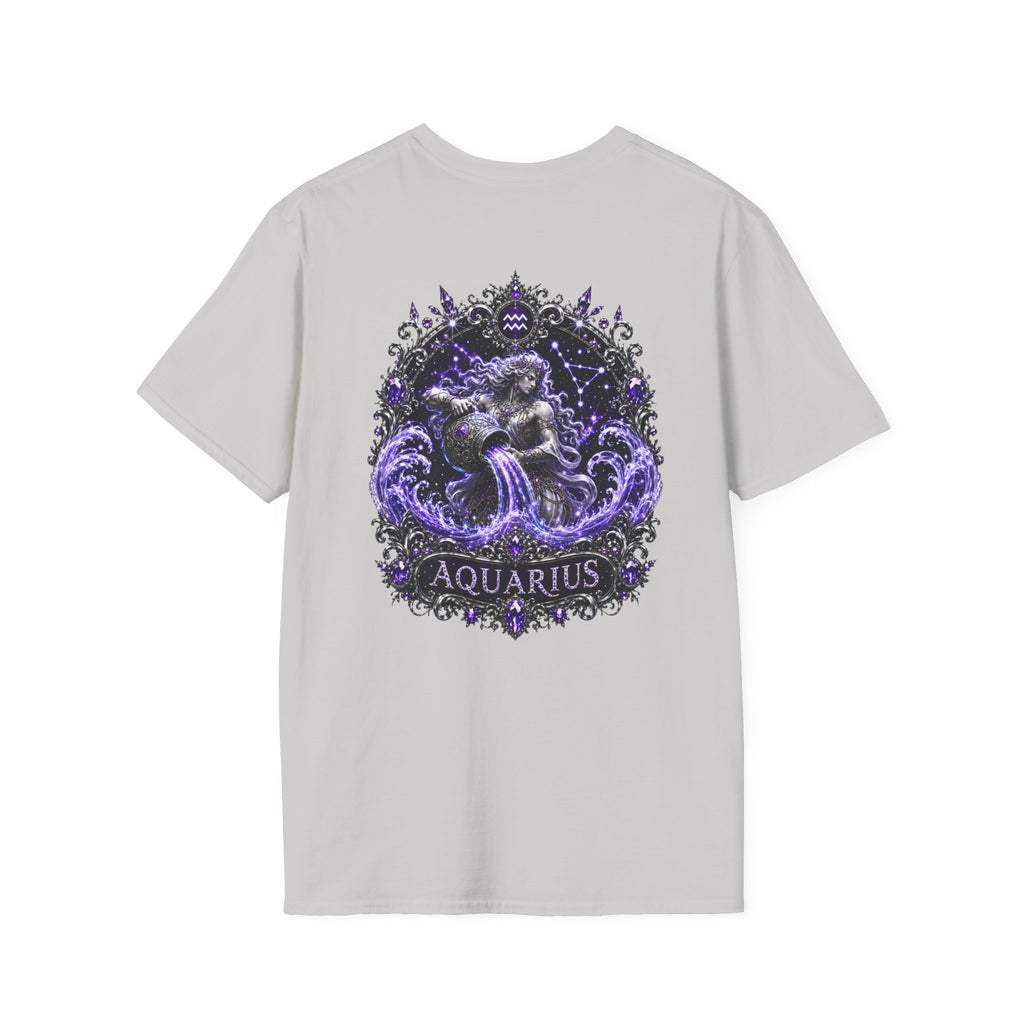 ✨ Aquarius Amethyst Tee — Zodiac Collection by Valentina Melani