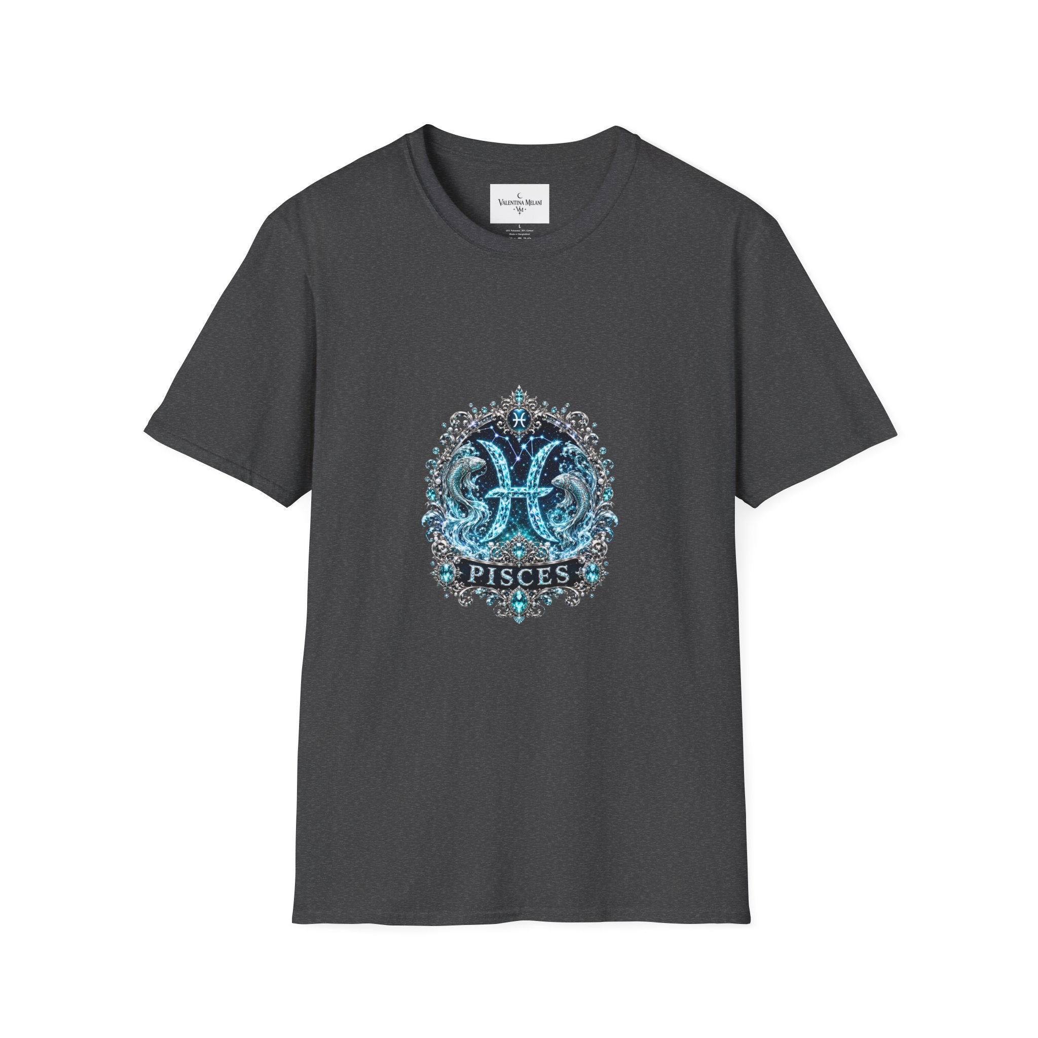 ✨ Pisces Aquamarine Tee — Zodiac Collection by Valentina Melani