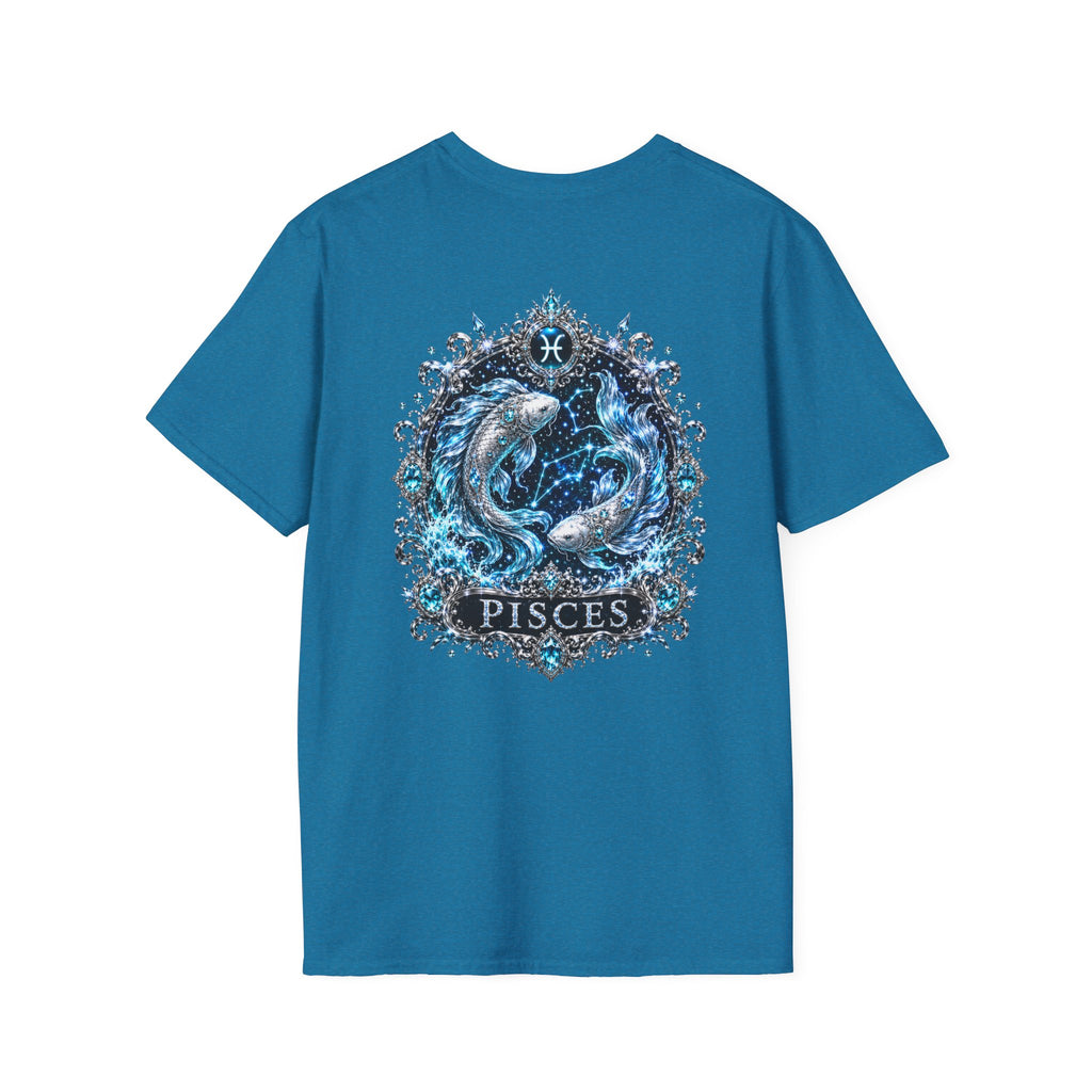 ✨ Pisces Aquamarine Tee — Zodiac Collection by Valentina Melani