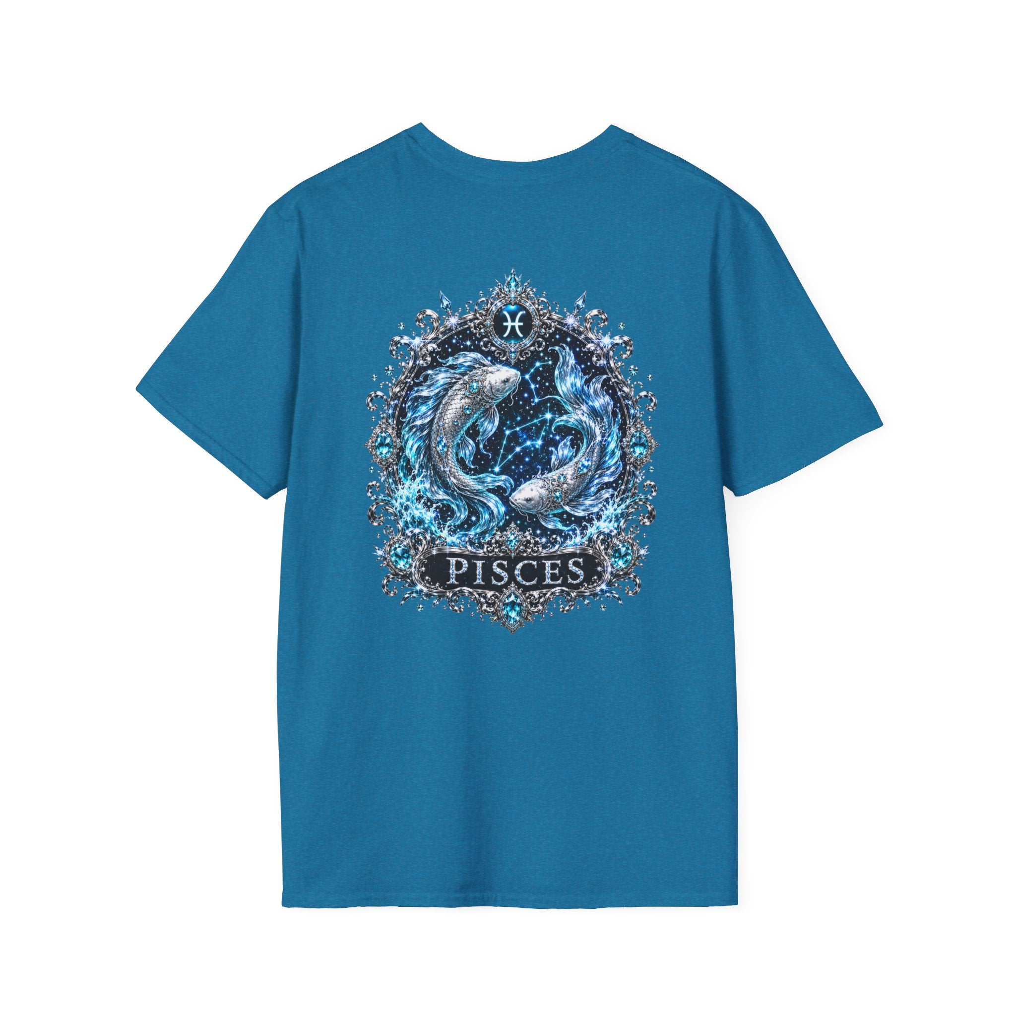✨ Pisces Aquamarine Tee — Zodiac Collection by Valentina Melani