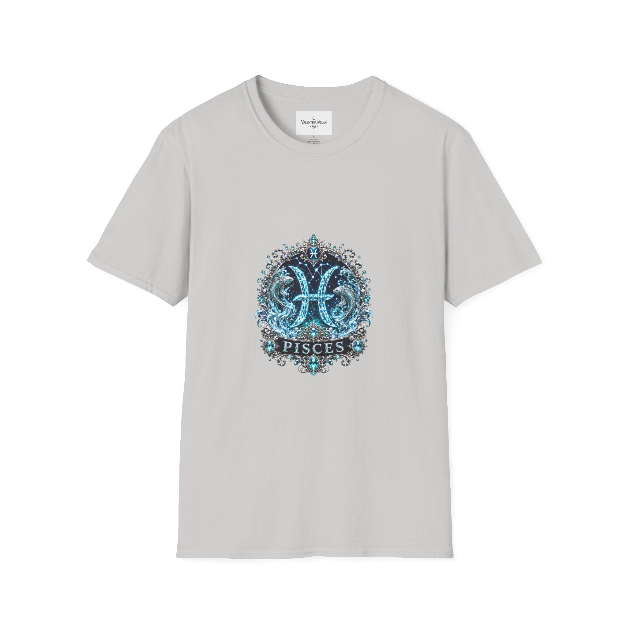 ✨ Pisces Aquamarine Tee — Zodiac Collection by Valentina Melani