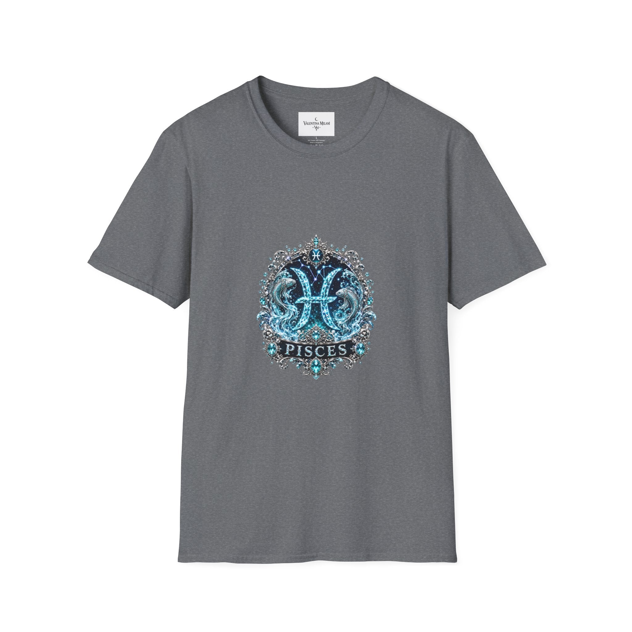 ✨ Pisces Aquamarine Tee — Zodiac Collection by Valentina Melani