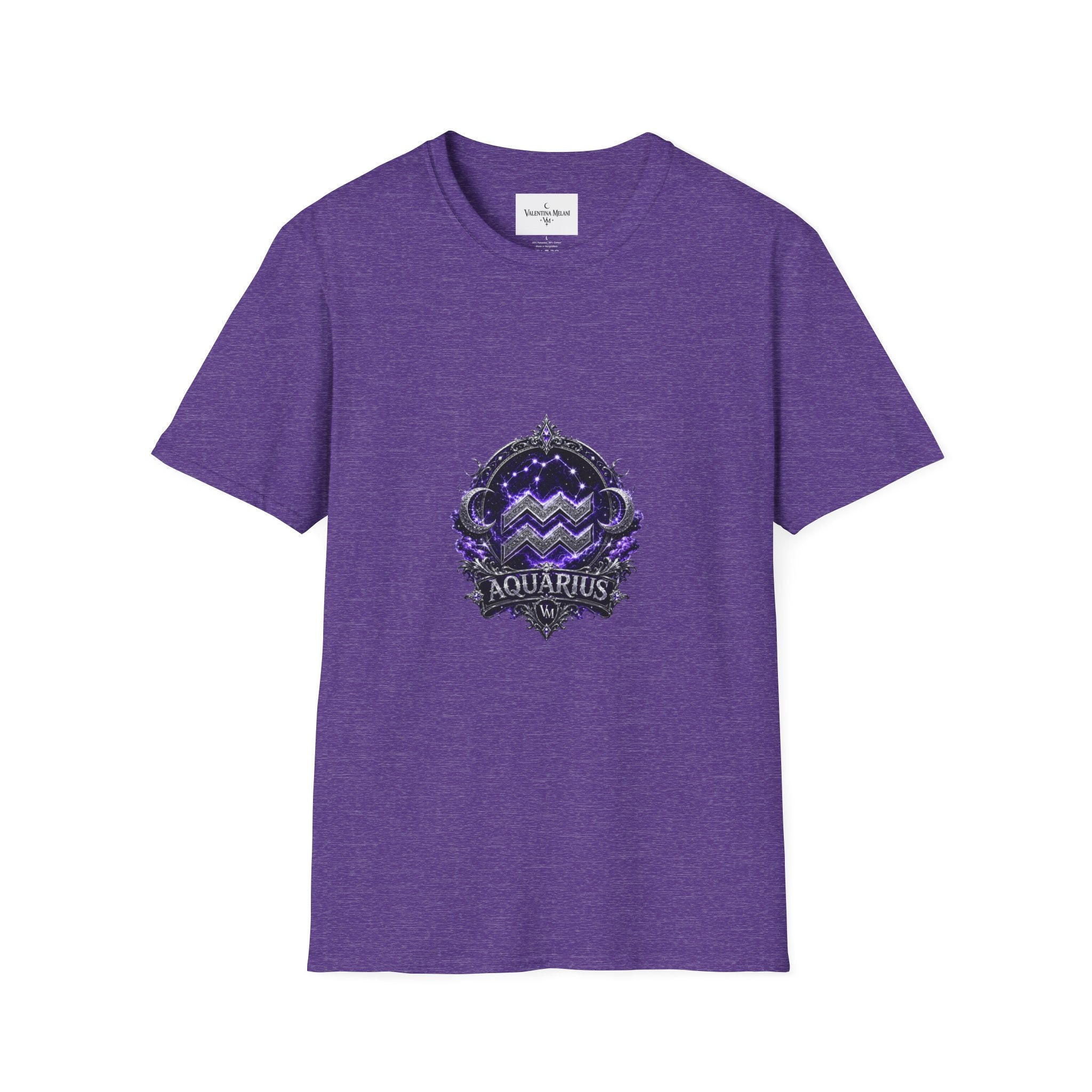 ✨ Aquarius Amethyst Tee — Zodiac Collection by Valentina Melani